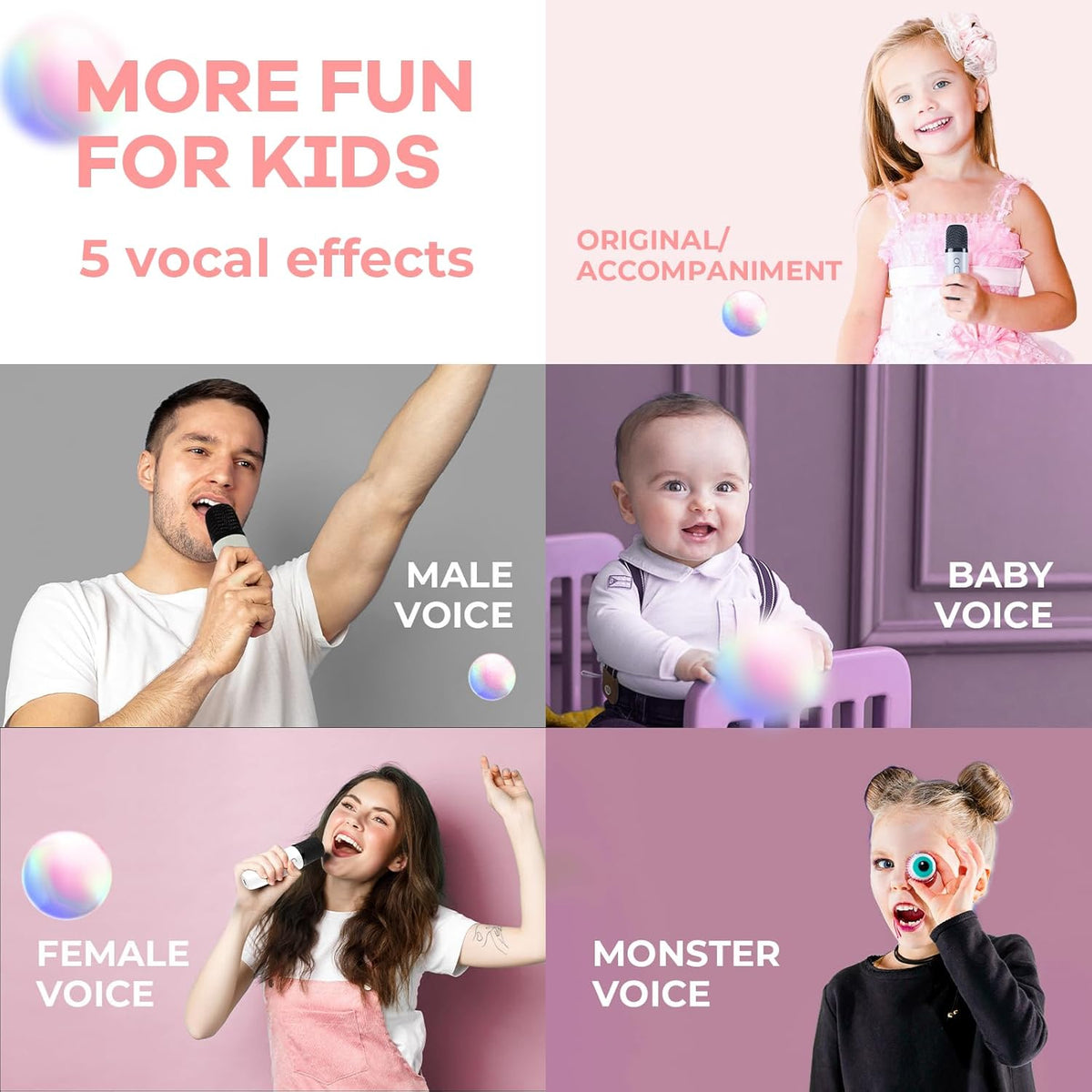 Przenośny minikaraoke Veylo — głośnik Bluetooth, 2 mikrofony bezprzewodowe