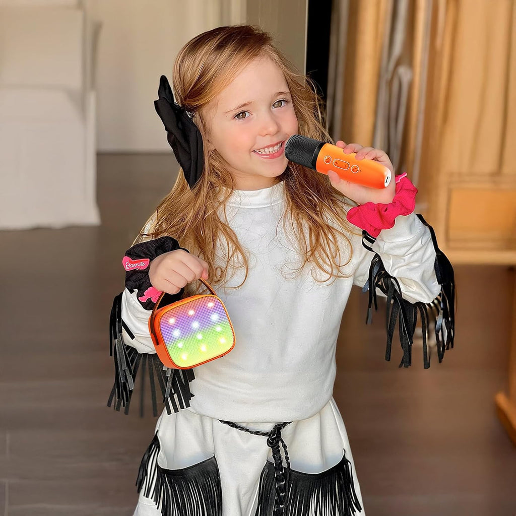 Przenośny minikaraoke Veylo — głośnik Bluetooth, 2 mikrofony bezprzewodowe
