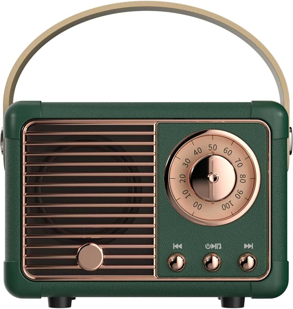 Vintage Bluetooth Speaker — Compact Wireless Design, Retro Styling, Clear Sound