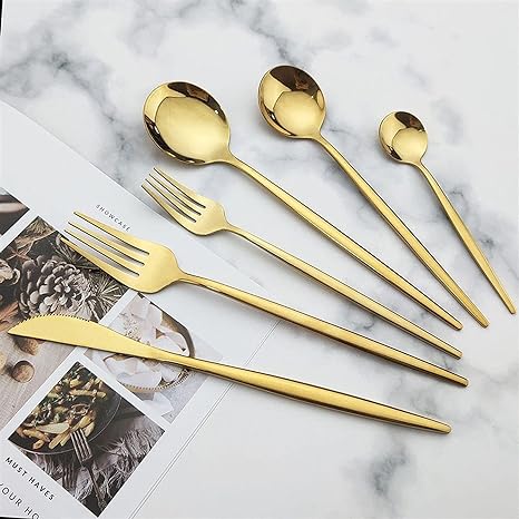 36-Piece Stainless Steel Cutlery Set — Minimalist Polished Design