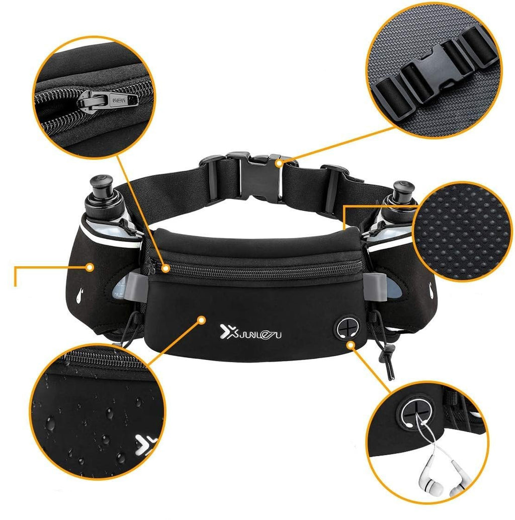 Running Waist Belt – Secure Water Bottle Holder & Storage Pocket