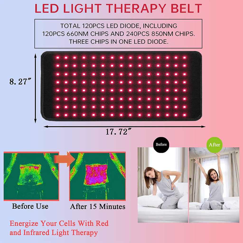 Gurt zur Rotlichttherapie in medizinischer Qualität — Konturierte Passform