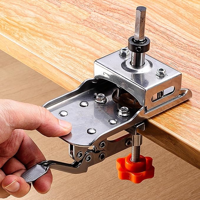 35mm Hinge Boring Jig Template — Precision Woodworking Drill Guide Kit