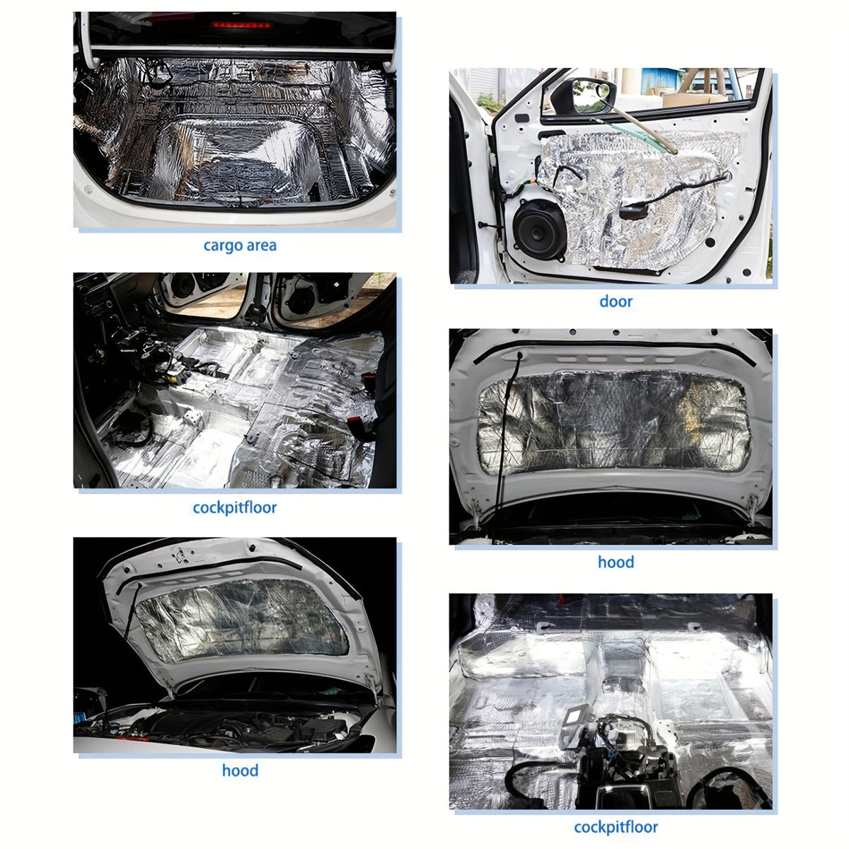 Self-Adhesive Car Insulation Foam — Thermal Acoustic Soundproofing Rubber-Plastic Material Sheets