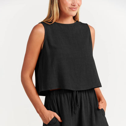 Ensemble Décontracté Sans Manches Femme