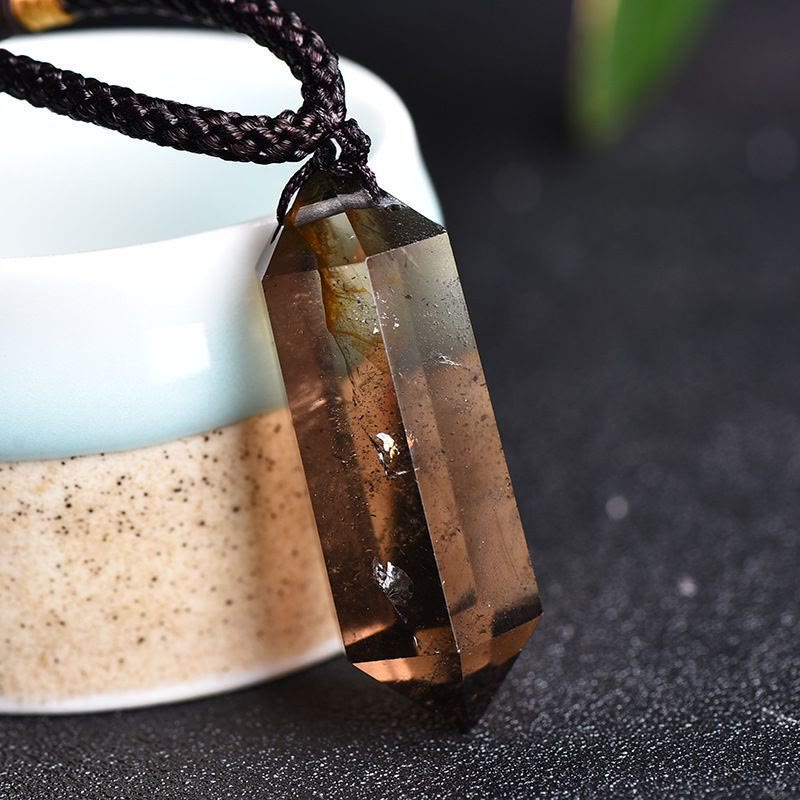 Lyra-hangerketting van natuurlijk amethistkristal - helende edelsteenjuwelen