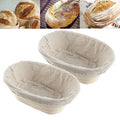 Cesto banneton de vime natural para pão