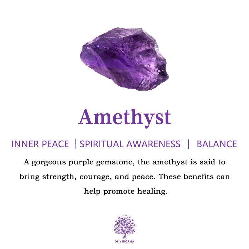 Aria-armbånd med naturlige krystaller til energihealing
