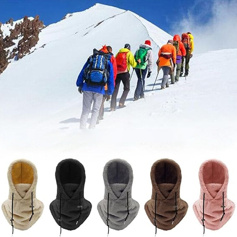 Gorro de inverno 3 em 1 — proteção quente contra o vento, gola e cobertura para o rosto