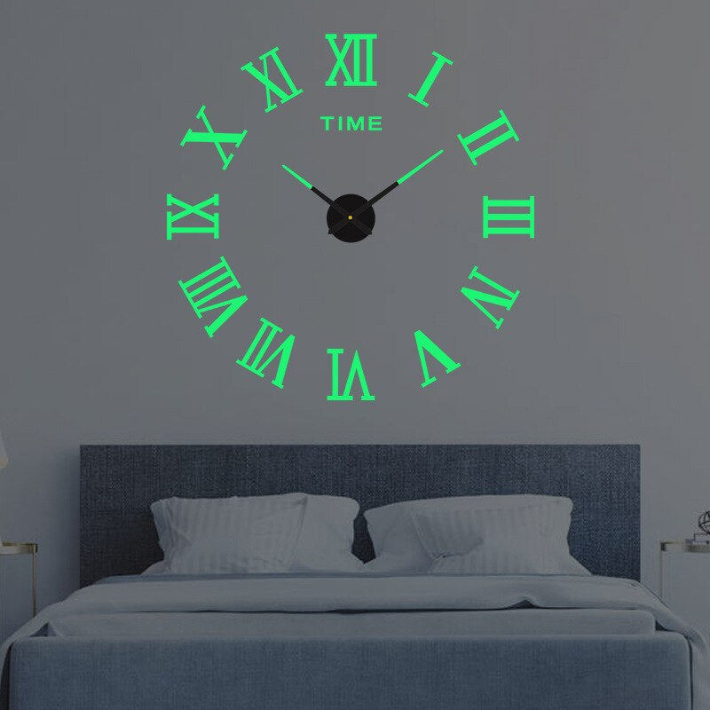 Übergroße moderne Wanduhr — Leises Quarzwerk, montagefertig