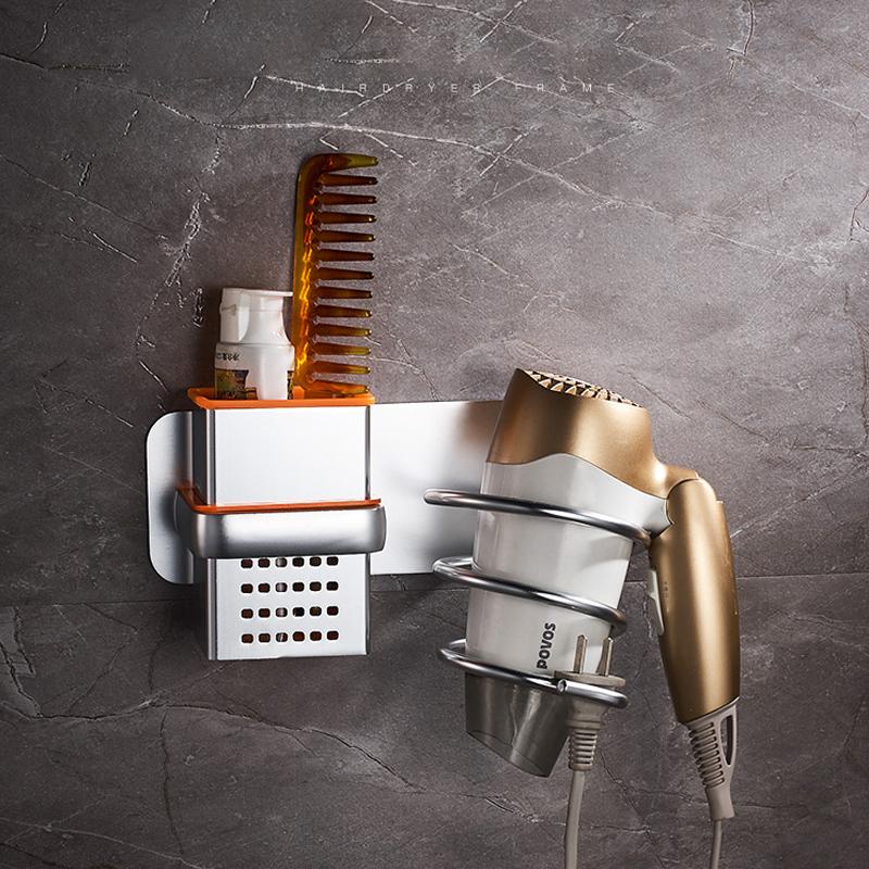 Soporte de pared de aluminio para secador de pelo