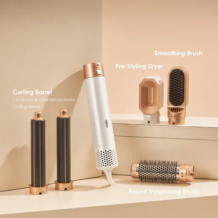 Modelador de cabelo 5 em 1 – modelador automático, secador e escova alisadora com efeito Coanda