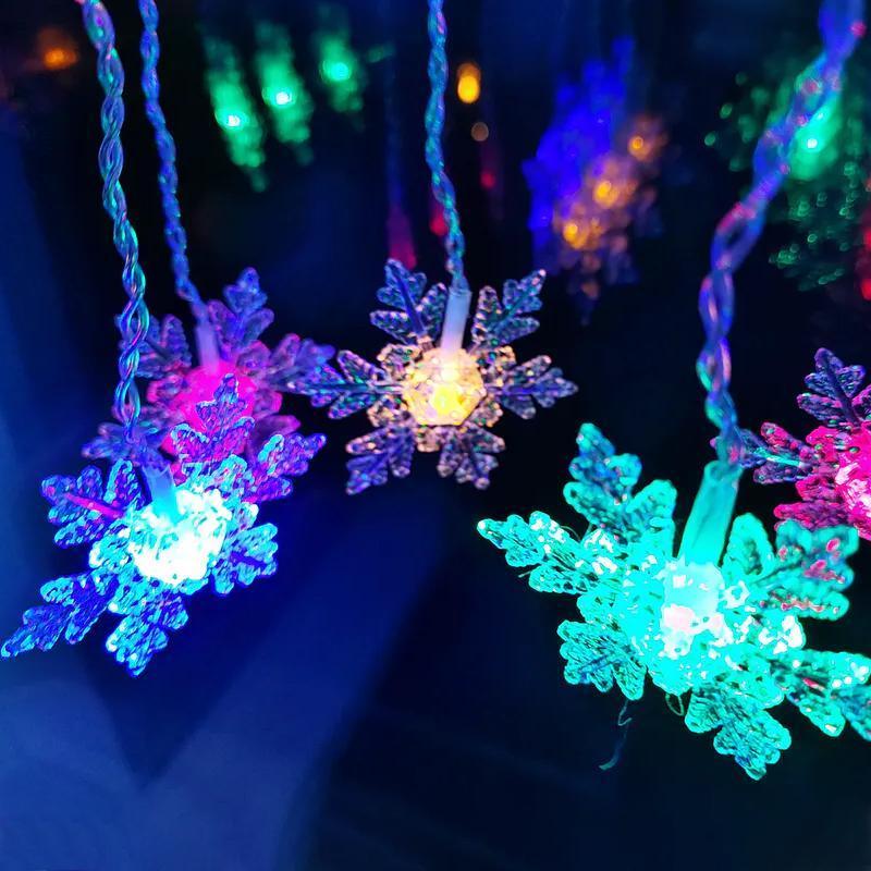 Snowflake Pattern LED Curtain Light Chain