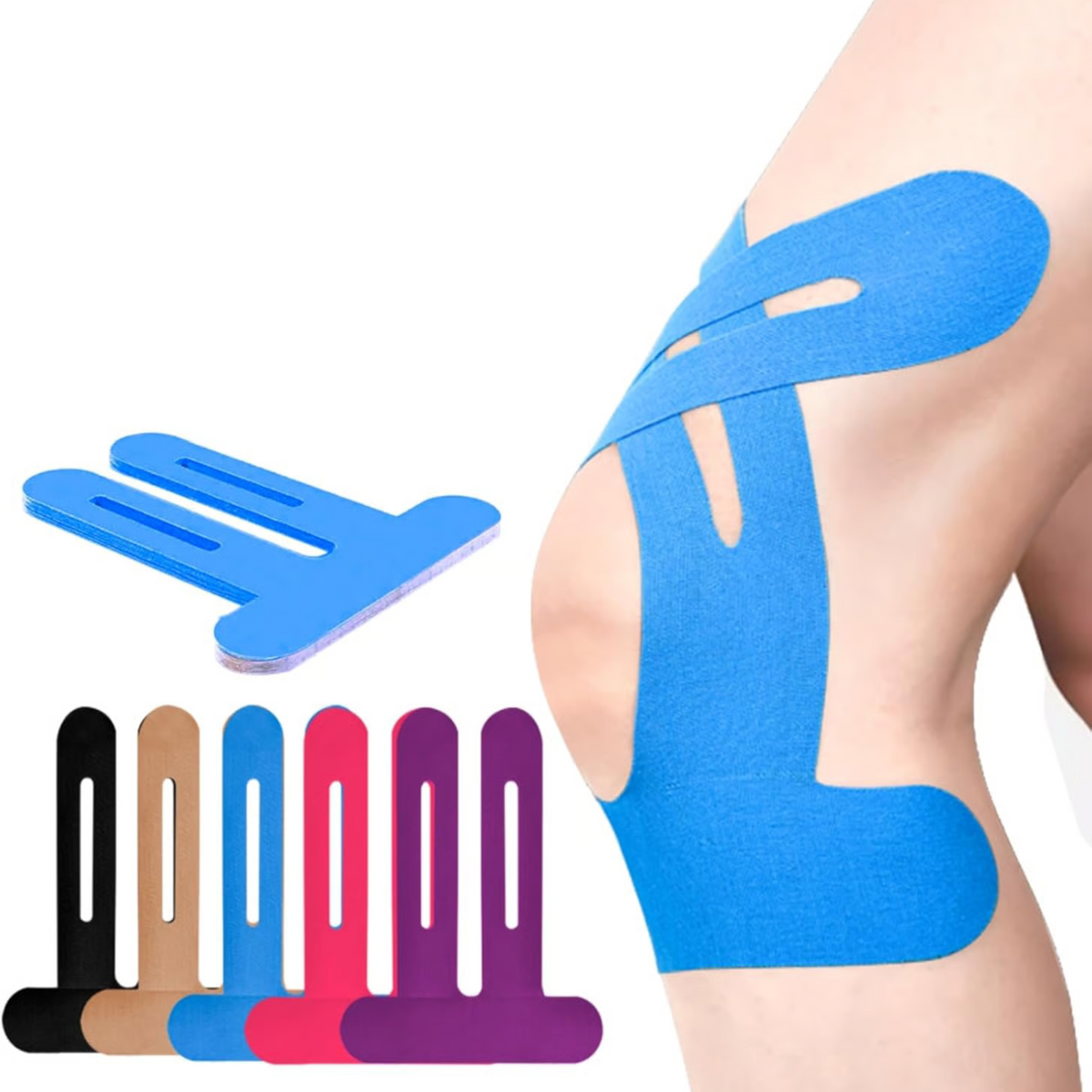 Knee Tape FlexiSupport – forudskåret kinesiologitape til målrettet støtte