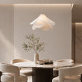 Japandi Modern Pendant Light — Structured Fabric Shade