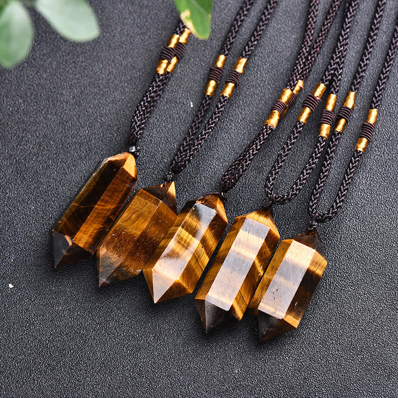 Lyra-hangerketting van natuurlijk amethistkristal - helende edelsteenjuwelen