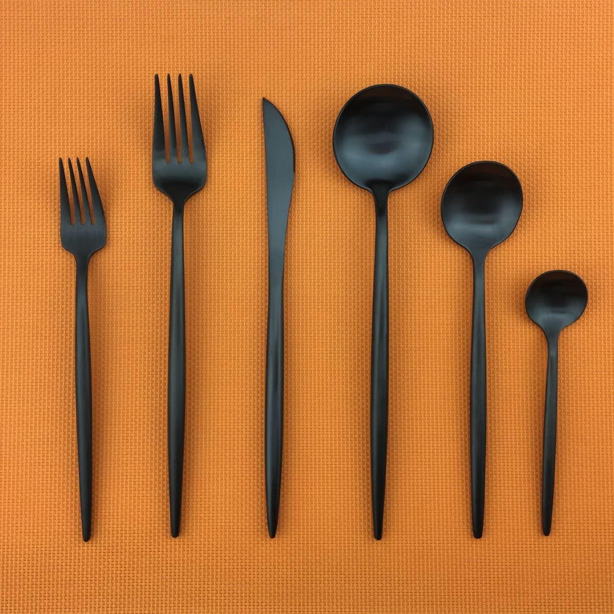 36-Piece Stainless Steel Cutlery Set — Minimalist Polished Design