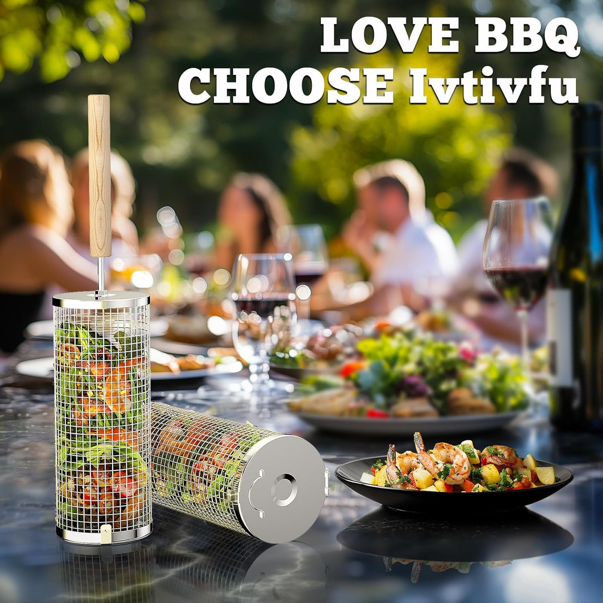 Cestas de acero inoxidable para parrilla — Herramientas premium para cocinar a la barbacoa