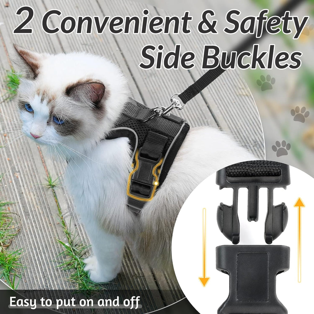 Escape-Proof Adjustable Cat Harness and Leash