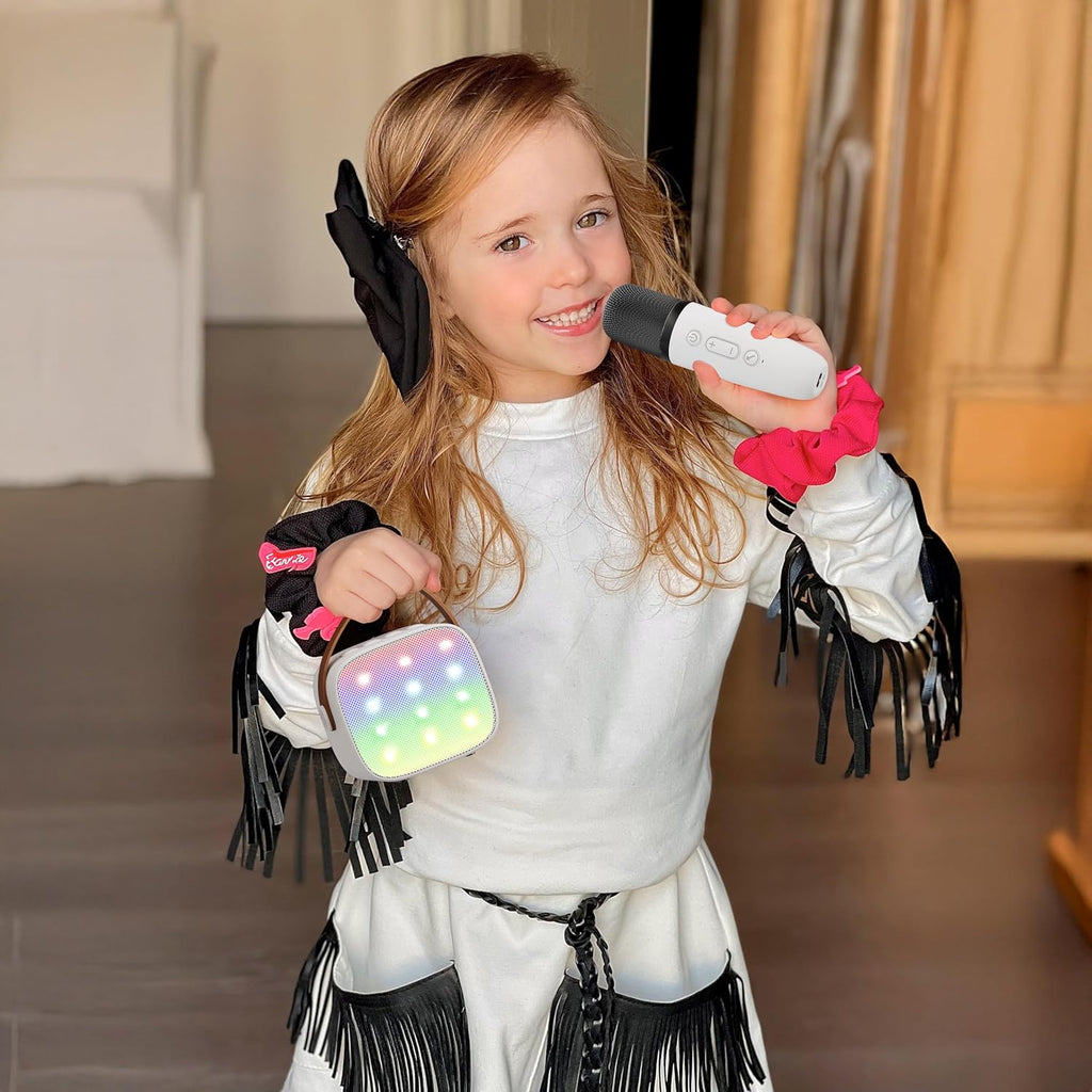 Przenośny minikaraoke Veylo — głośnik Bluetooth, 2 mikrofony bezprzewodowe