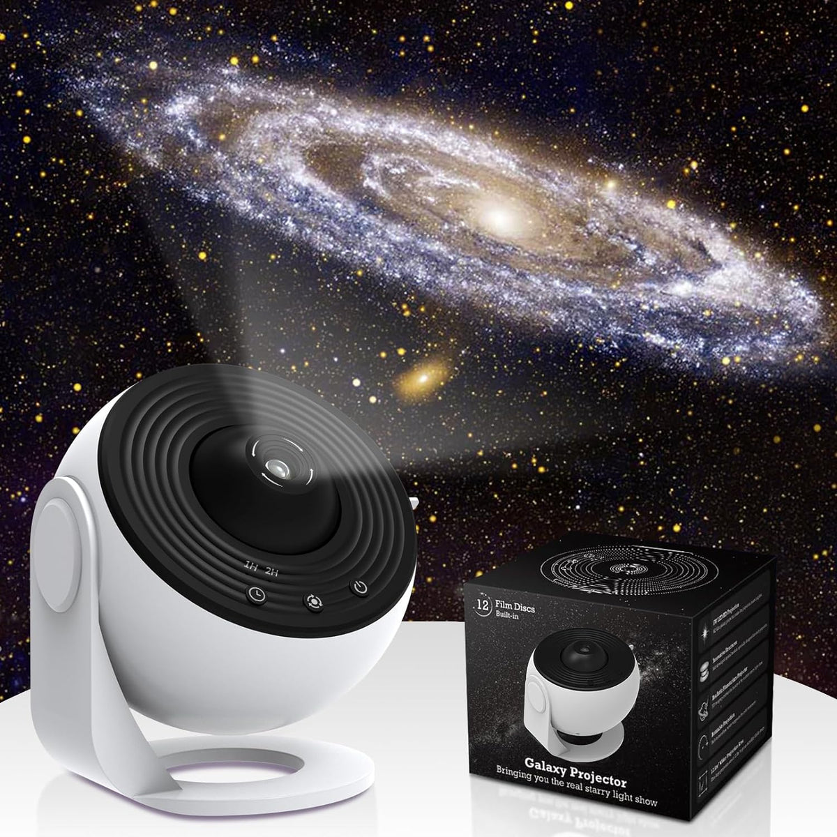 Proiector de planetariu 360° — setări reglabile pentru luminozitate și culoare