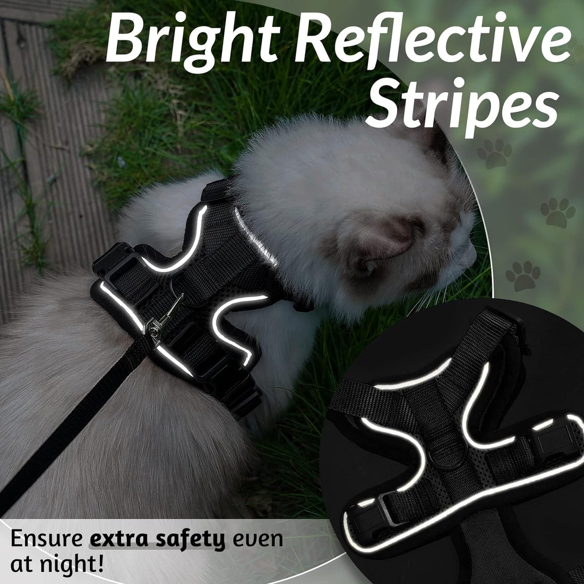 Escape-Proof Adjustable Cat Harness and Leash