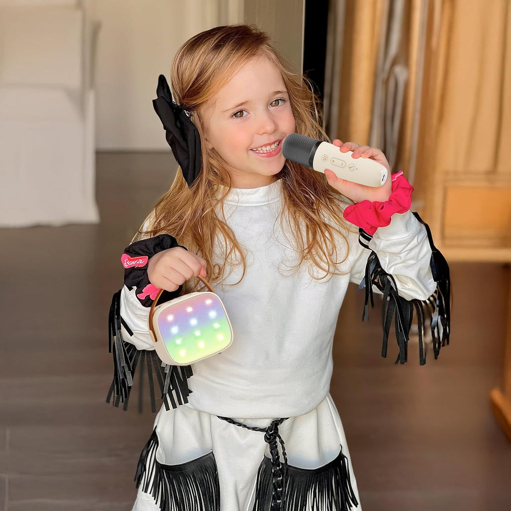 Przenośny minikaraoke Veylo — głośnik Bluetooth, 2 mikrofony bezprzewodowe