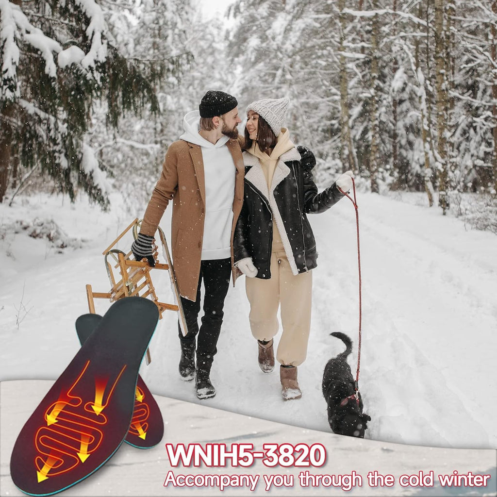 Rechargeable Wireless Heated Insoles — Extended Battery Life