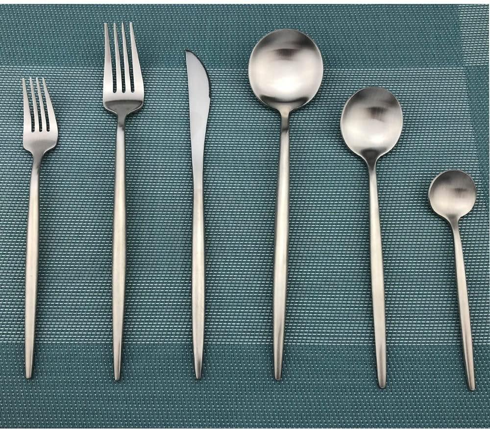 36-Piece Stainless Steel Cutlery Set — Minimalist Polished Design