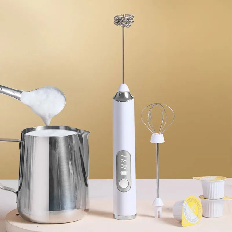 Espumador y batidor de leche portátil de acero inoxidable 304 — 30 cm, 126 g