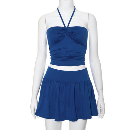 Ensemble bustier & jupe plissée – Style sexy et frais pour l'été