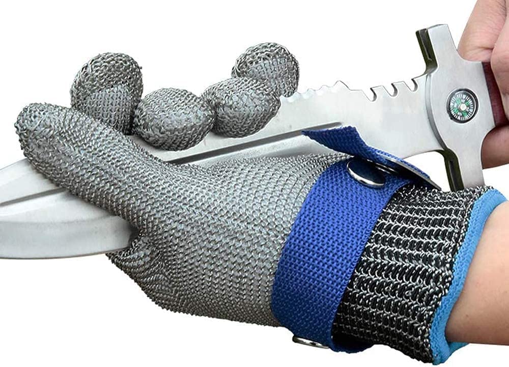 Safehands Metal Glove — Stainless Steel Mesh, 1+1 Free Set