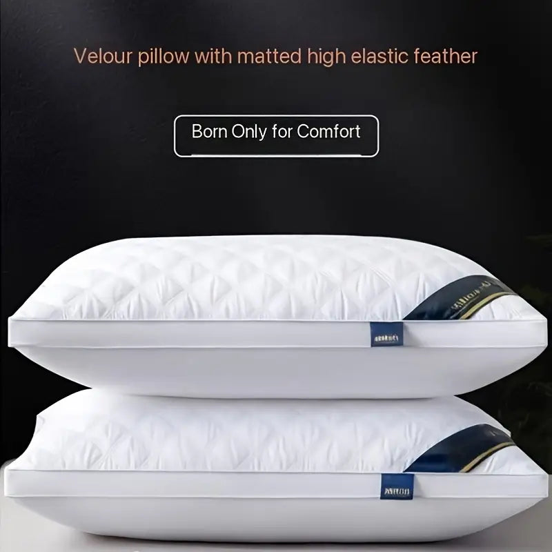 DreamRest-sett med 2 hypoallergene 3D-puter — myk nakkestøtte, ergonomisk kontur