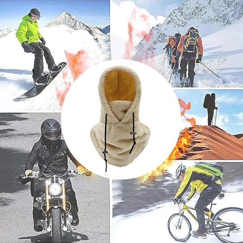 Gorro de inverno 3 em 1 — proteção quente contra o vento, gola e cobertura para o rosto