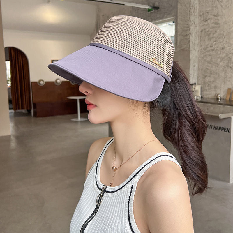 Cappello da sole da donna con ampia tesa e protezione UV