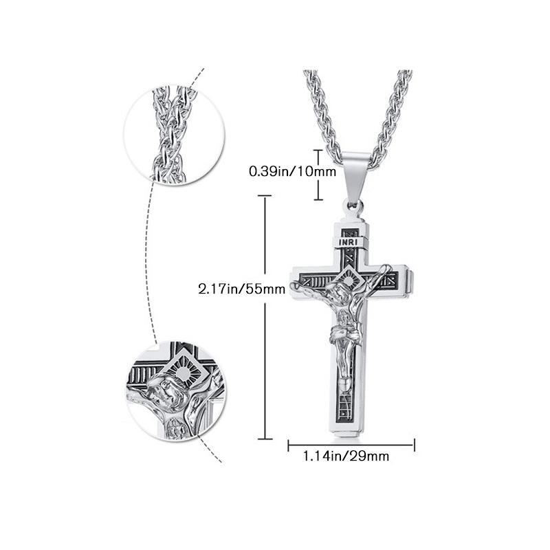 Colar de corrente moderna com cruz de Jesus