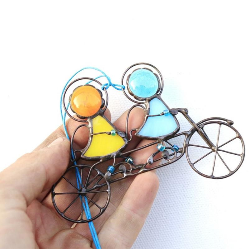 Hand-Painted Angel Sun Catcher – Vibrant Stained Glass Ornament
