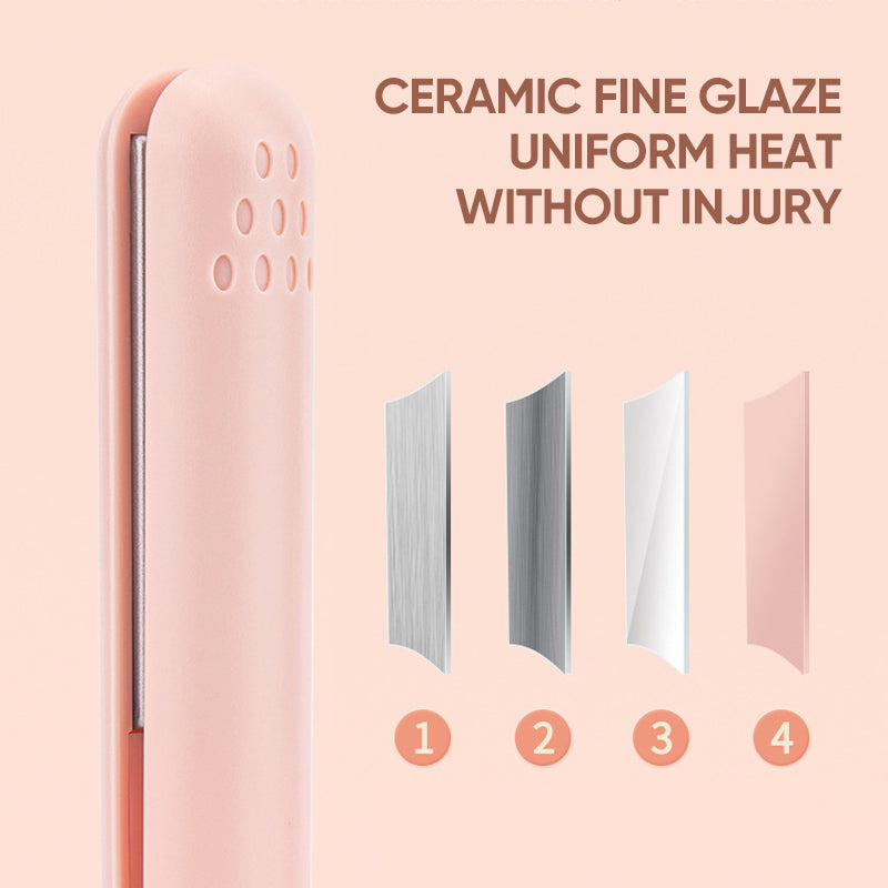 Mini modelador de cabelo portátil — design compacto de batom e modelação de dupla função