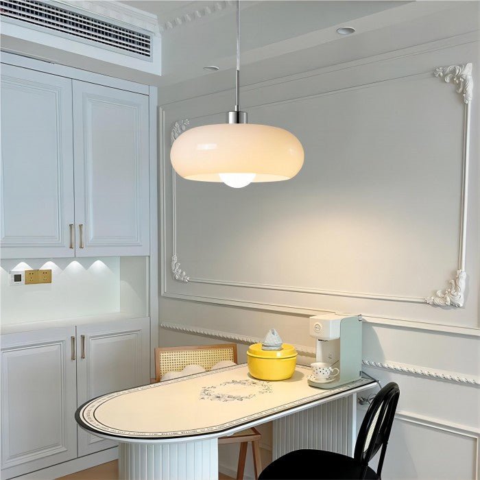 30cm Glass Pendant Lamp — Nordic Retro Bauhaus Style