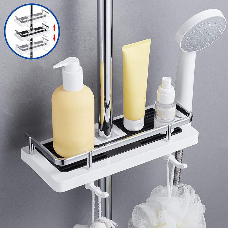 Wall Mount Shower Storage Rack — Secure Clip Design
