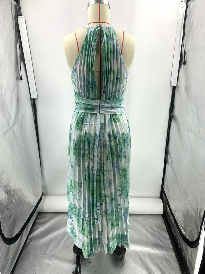 Robe Swing Imprimée – Col en V & Coupe Fluide