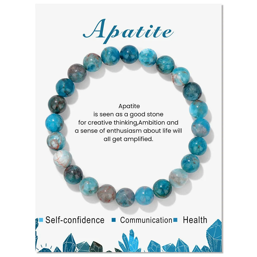 Aria-armbånd med naturlige krystaller til energihealing