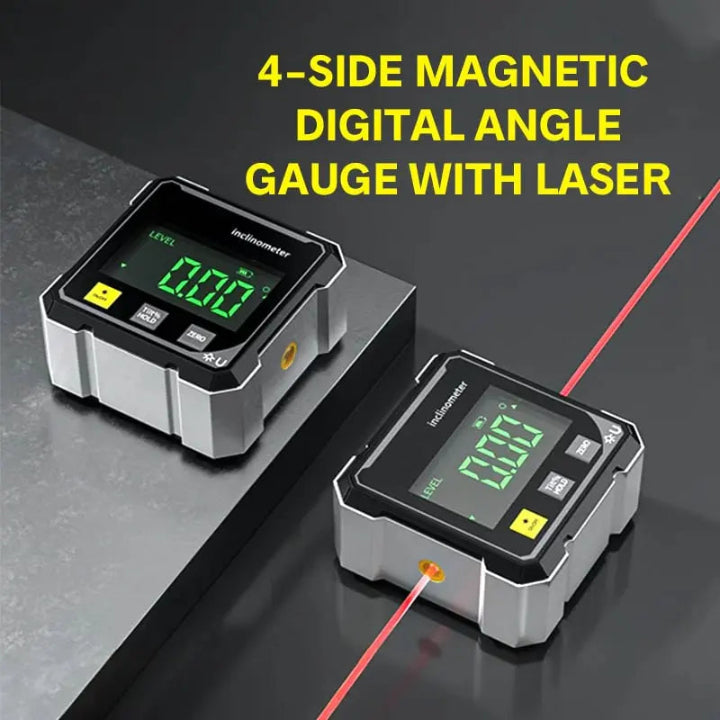 Nivel digital magnético de precisión AnglePro — resolución de 0.05°, precisión de 0.2°, buscador de ángulos compacto