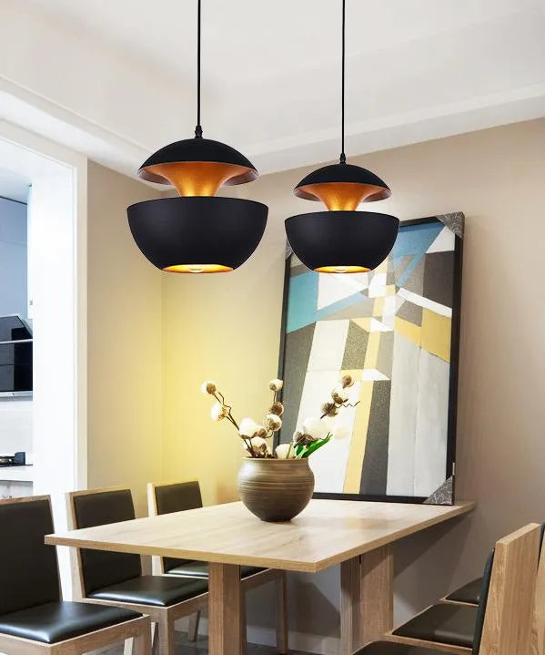 Candeeiro suspenso moderno em forma de maçã, de metal, regulável, para salas de jantar | boxzora