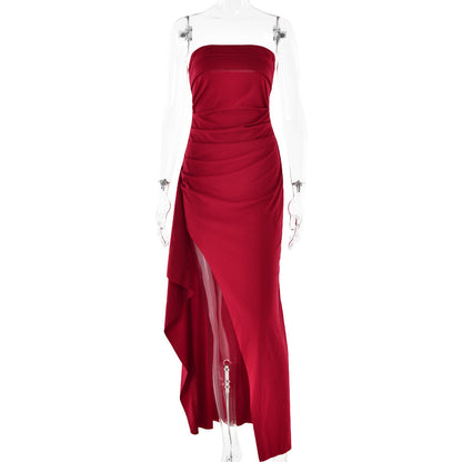 Robe Longue Bustier Fendue – Élégance Sensuelle & Glamour – Soirée, Mariage, Cocktail