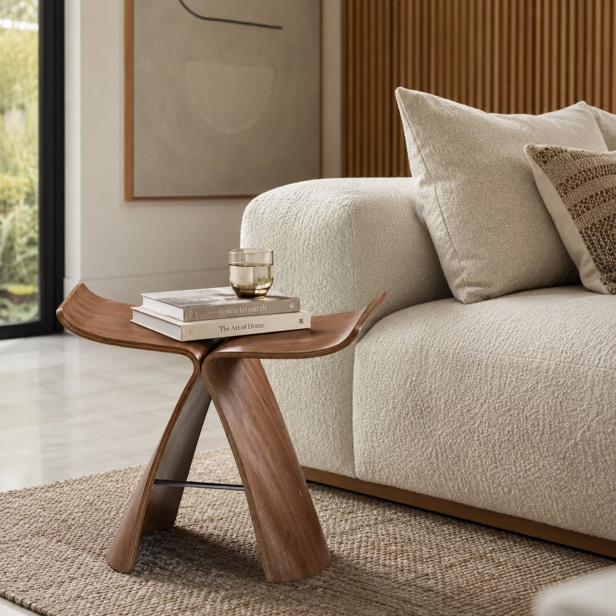 Panca da tavolino moderna in legno in stile scandinavo – Design regolabile, gambe in acciaio inossidabile