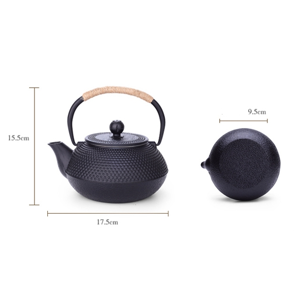 Théière japonaise Koto en fonte noire