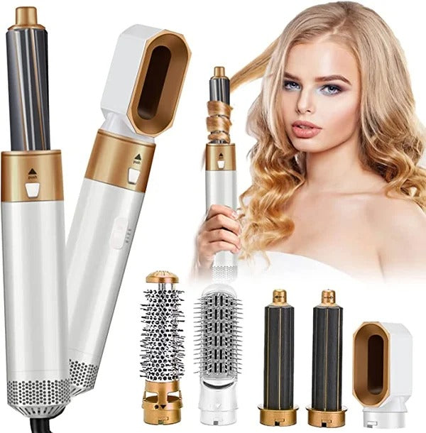 Spazzola asciugacapelli multifunzione FusionStyle — 5 accessori, piega in pochi minuti
