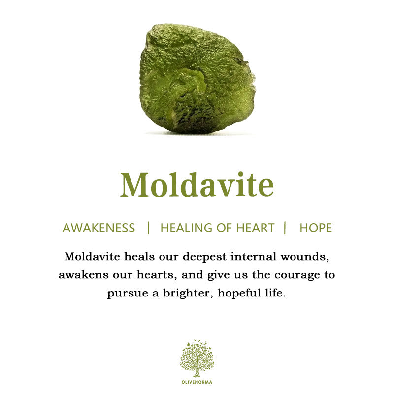 Alina Green Moldavite Necklace — Purification Stone, Vibrant Green