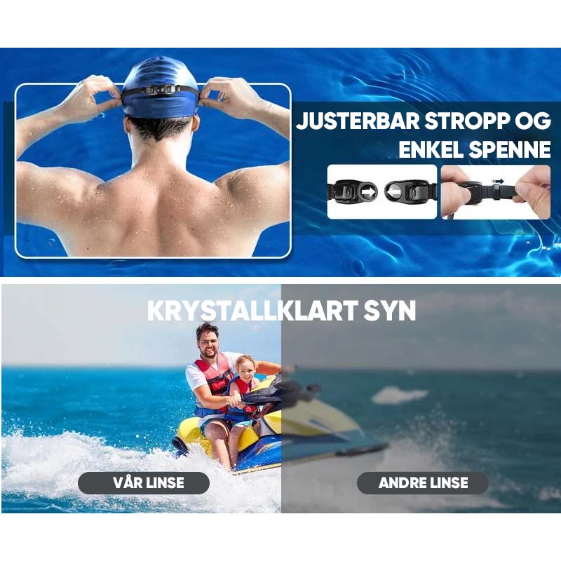 Anti-dug-svømmebriller til konkurrencesvømning